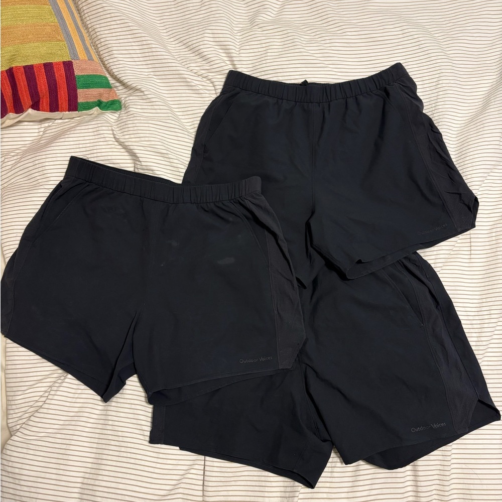 3 Pairs Outdoor Voices 5” High Stride Shorts